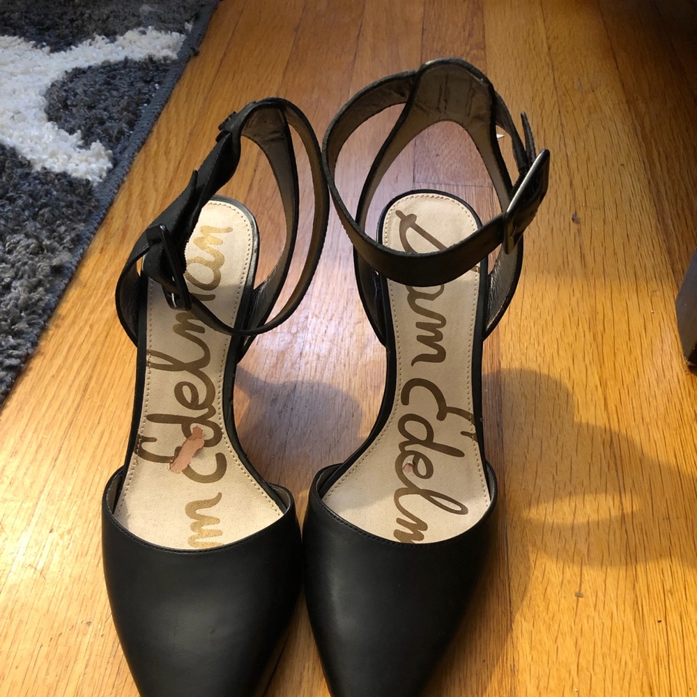Sam Edelman  Black heels $50 Size 7.5 Like new worn twice